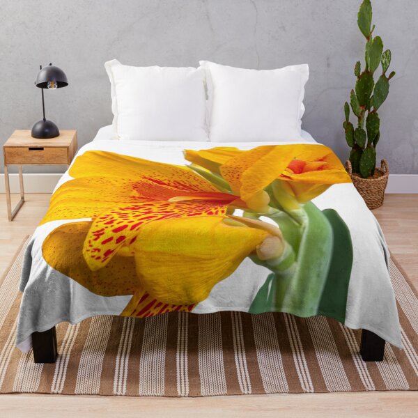 Item preview, Vibrant Yellow Canna Lily Botanical Floral Art designed and sold by glassmelon.com.