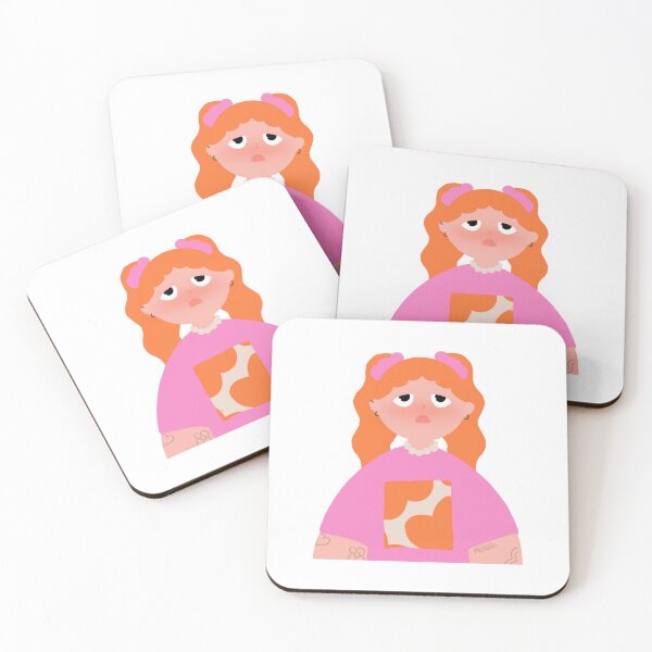 Item preview, Tired Girl Orange Pigtails Exhausted Office Humor designed and sold by MoodiGirl.