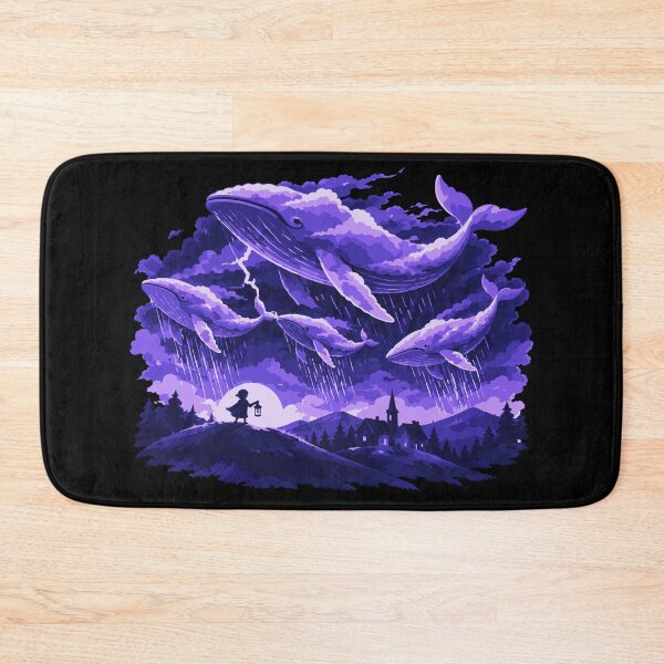 Item preview, Storm Whales - Sky Whales Fantasy Art designed and sold by Allohar.