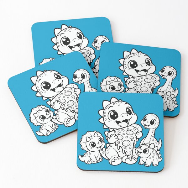 Item preview, DINO PIZZA PARTY BW designed and sold by studioabstract.