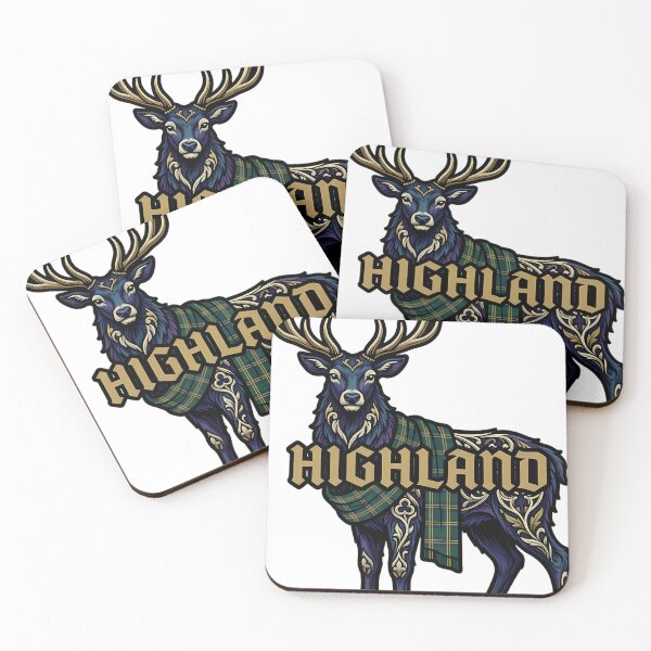 Item preview, Tartan Highland Stag - Gothic Emblem designed and sold by IllumeInk.