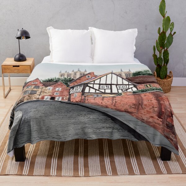 Item preview, Lincoln England Watercolor Print – Historic UK Cityscape designed and sold by POSTERIOCREW.