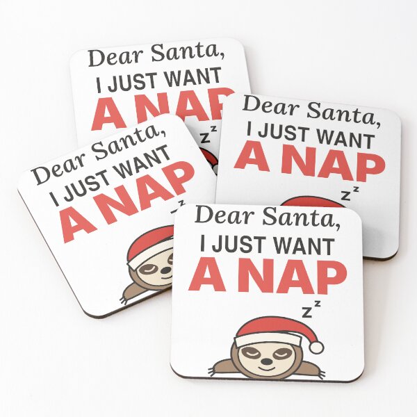 Item preview, Dear Santa I Just Want A Nap Christmas Sloth designed and sold by TeeHeeHeeStore.