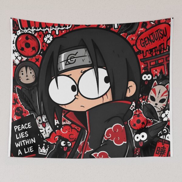 Item preview, Itachi | Chibi Dark Ninja Art – Red and Black Japanese Warrior Aesthetic designed and sold by Dyan4.