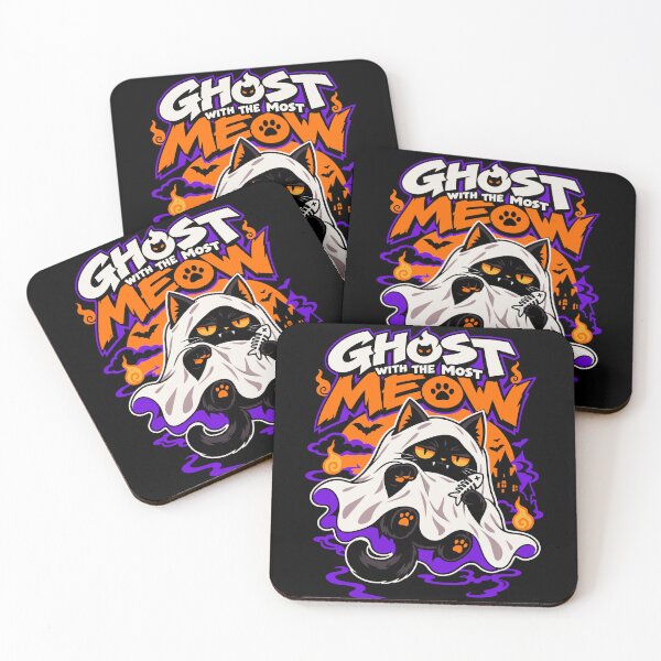 Item preview, Ghost with the Most Meow - Funny Halloween Ghost Cat T-Shirt designed and sold by teefortyone.