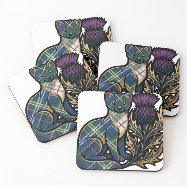 Item preview, Tartan Pine Marten - Gothic Emblem designed and sold by IllumeInk.