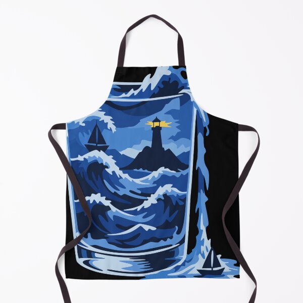 Item preview, Storm in a Glass - Lighthouse Ocean Waves designed and sold by Allohar.