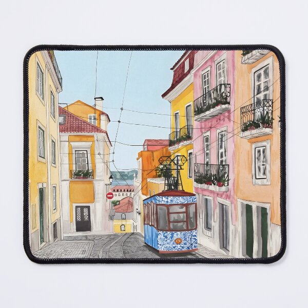 Item preview, Lisbon Portugal Watercolor Print – European Cityscape Wall Art designed and sold by POSTERIOCREW.
