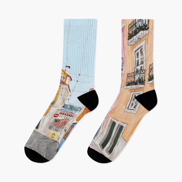 Item preview, Lisbon Portugal Watercolor Print – European Cityscape Wall Art designed and sold by POSTERIOCREW.
