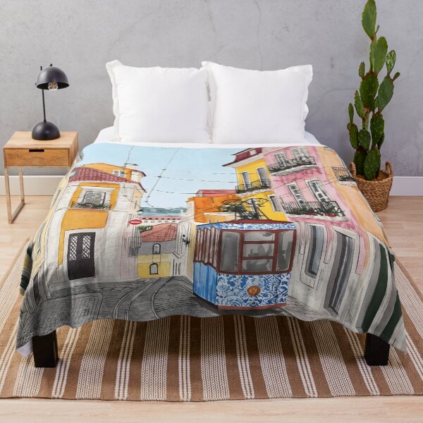 Item preview, Lisbon Portugal Watercolor Print – European Cityscape Wall Art designed and sold by POSTERIOCREW.