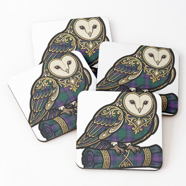 Item preview, Tartan Barn Owl - Gothic Emblem designed and sold by IllumeInk.