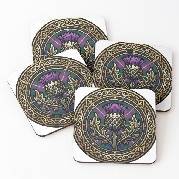 Item preview, Tartan Thistle Medallion - Highland Gothic designed and sold by IllumeInk.