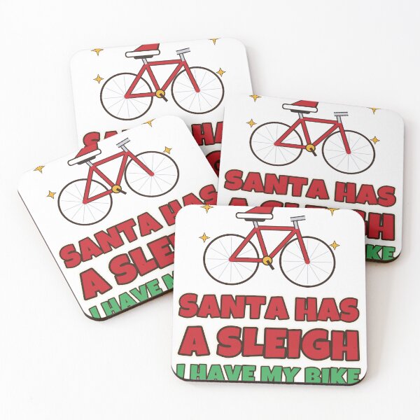 Item preview, Santa Has A Sleigh I Have My Bike Funny Cyclist Christmas designed and sold by Bornprints.