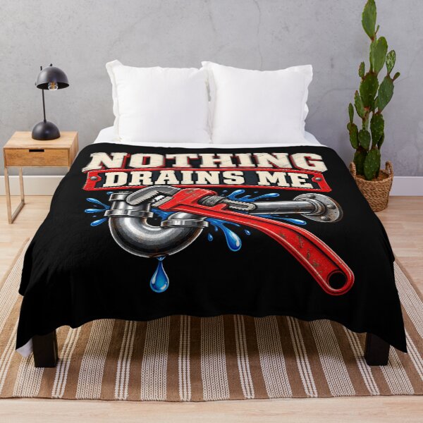 Item preview, Nothing Drains Me Funny Plumber Wrench Pipe Repair Handyman Trade designed and sold by Photo-Sphere101.