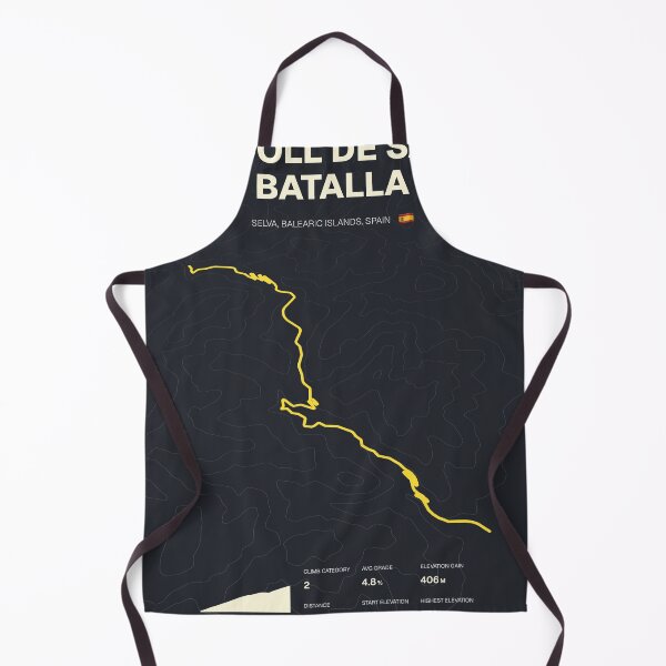 Item preview, Coll de sa Batalla Mallorca Cycling Route Map & Elevation Profile designed and sold by montivelo.