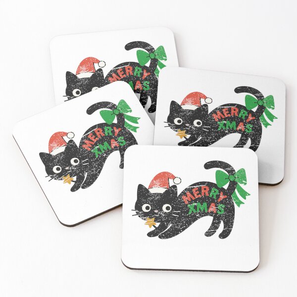 Item preview, Christmas Cute Black Cat designed and sold by MarioSchaller.