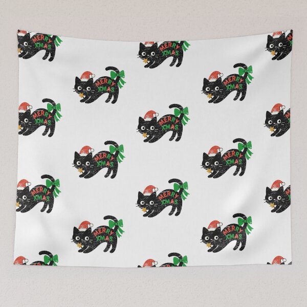 Item preview, Christmas Cute Black Cat designed and sold by MarioSchaller.
