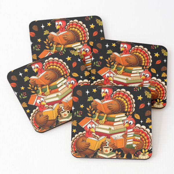 Item preview, Cute Turkeys Reading Books Thanksgiving Fall Teacher Book Lover designed and sold by varin-studio.