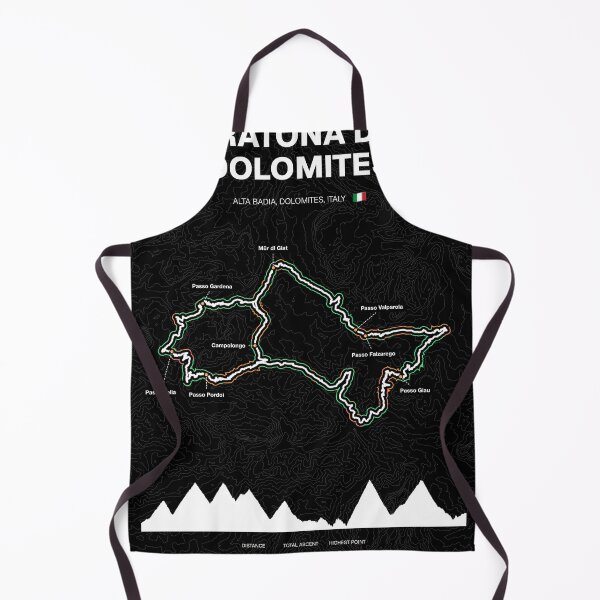 Item preview, Maratona dles Dolomites Italy Cycling Route Map & Elevation Profile designed and sold by montivelo.