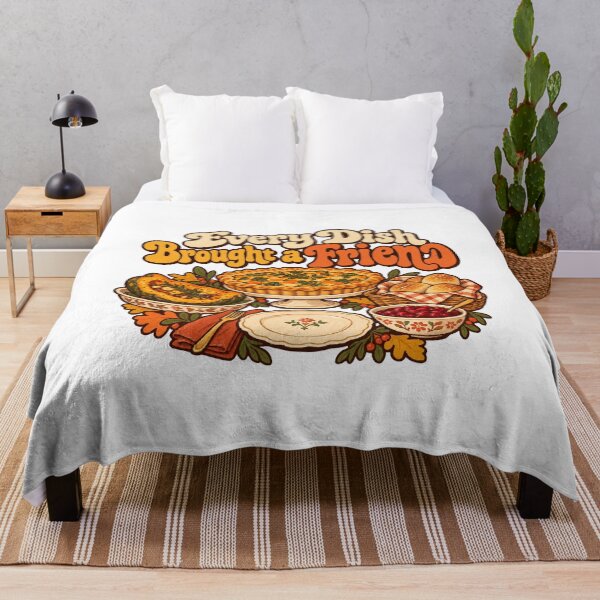 Item preview, Every Dish Brought a Friend Friendsgiving Potluck Retro 70s designed and sold by ThreadQuirk.