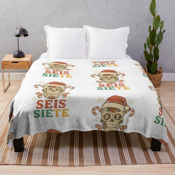 Item preview, Christmas Dia De Los Muertos Sugar Skull SEIS Siete 67 Xmas designed and sold by KrystynaWolf.