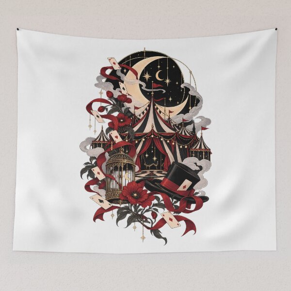 Item preview, Night Circus Ilustration designed and sold by WhimsyPeachCo.