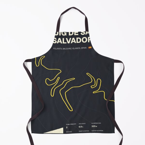 Item preview, Puig de Sant Salvador Mallorca Cycling Route Map & Elevation Profile designed and sold by montivelo.