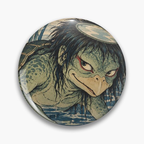 Item preview, Folclore japonés: El yokai kappa verde emerge del río. designed and sold by bapupa.