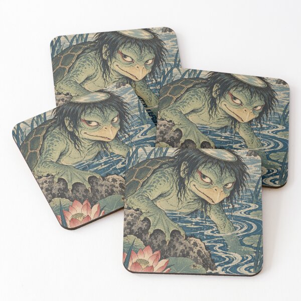 Item preview, Japanese Folklore - Green Kappa Yokai Emerging from River designed and sold by bapupa.