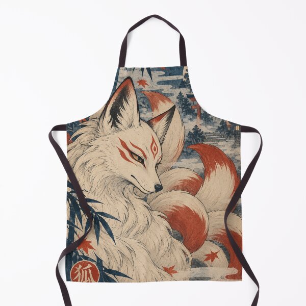 Item preview, Folclore japonés: El zorro kitsune de nueve colas en la puerta Torii. designed and sold by bapupa.