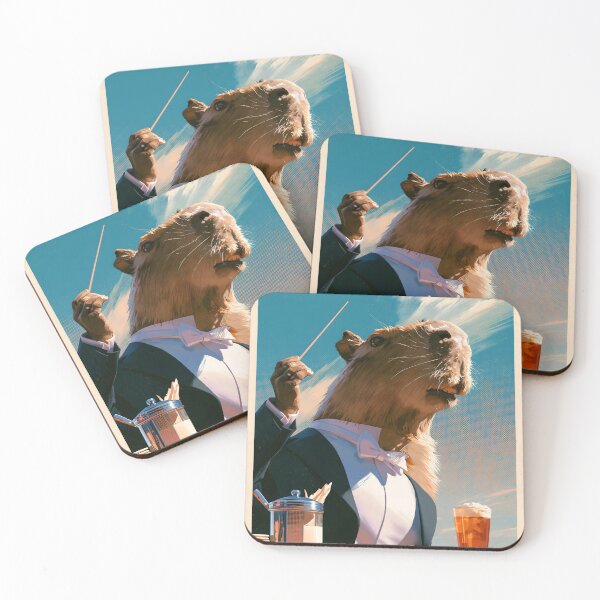 Item preview, Capybara Conducts Breakfast designed and sold by VisionaryVeils.