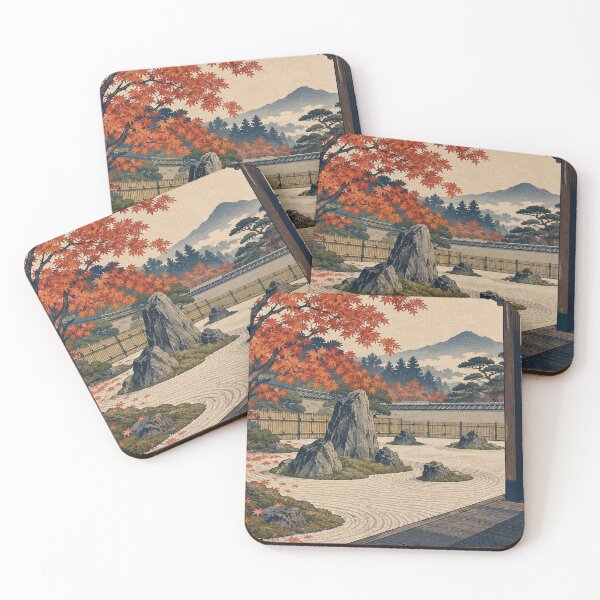 Item preview, Japanese Garden - Zen Rock Garden Beneath Red Maple designed and sold by bapupa.
