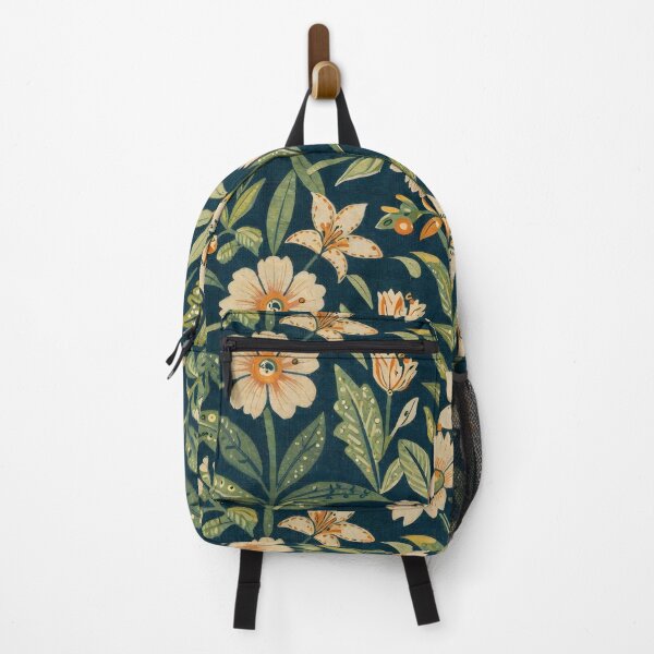 Item preview, Vintage Botanical Floral Pattern Dark Blue Art designed and sold by CosyCush.
