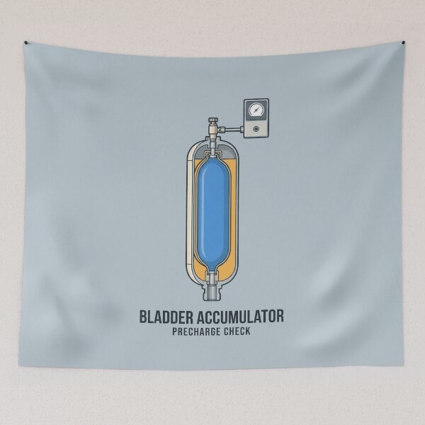 Item preview, Bladder Accumulator Recharge Inspection designed and sold by Amr Darwish Graphic designer.