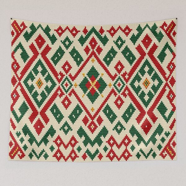 Item preview, Traditional Slavic Cross Stitch Crest Ukrainian Embroidery Pattern designed and sold by Breezes-of-Ida.