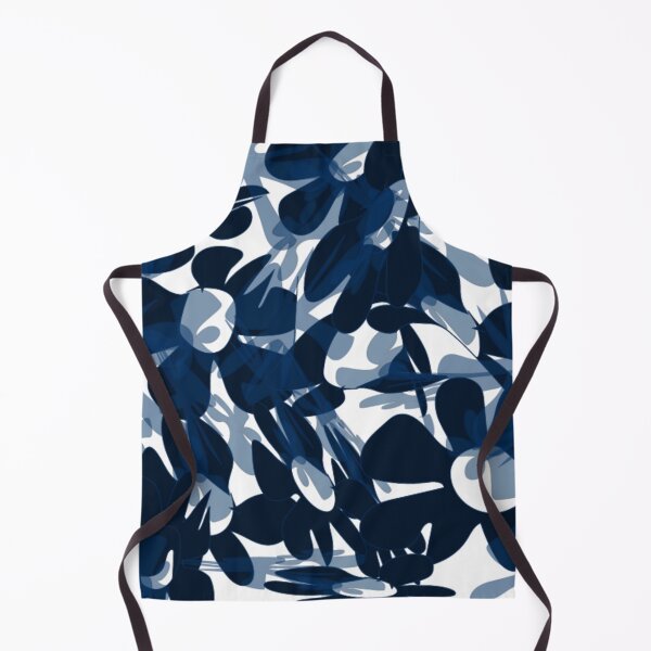 Item preview, Patrón abstracto botánico azul medianoche designed and sold by Nature Nblossom.