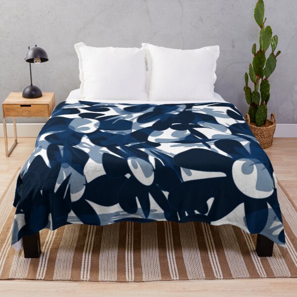 Item preview, Midnight Blue Botanical Abstract Pattern designed and sold by Nature Nblossom.