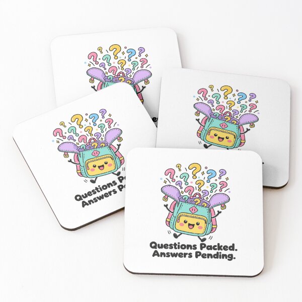 Item preview, Questions Packed Answers Pending Kawaii School Backpack Humor designed and sold by ThreadQuirk.