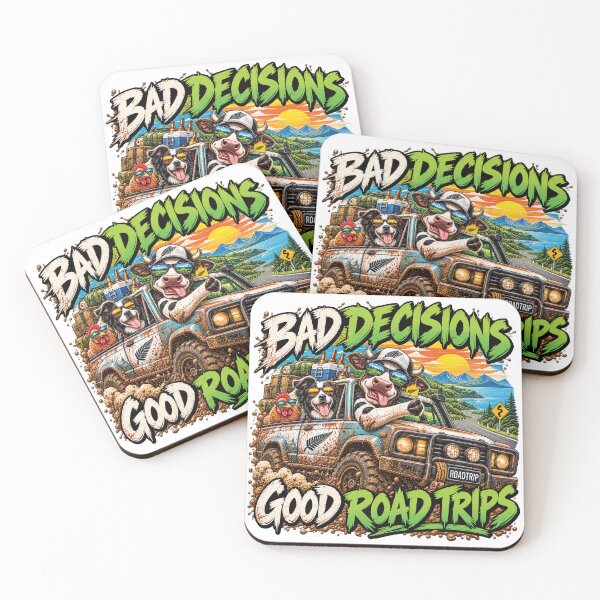 Item preview, Bad Decisions Good Road Trips T-Shirt, Retro Ute Travel Design designed and sold by Unsupervised Printing Co..