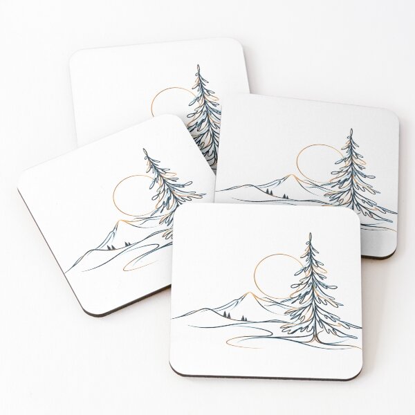 Item preview, Silent Winter Night – Minimalist Christmas Tree Art designed and sold by LosthopeCreations.