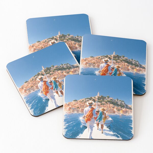Item preview, Family Boat Day on the Riviera designed and sold by VisionaryVeils.
