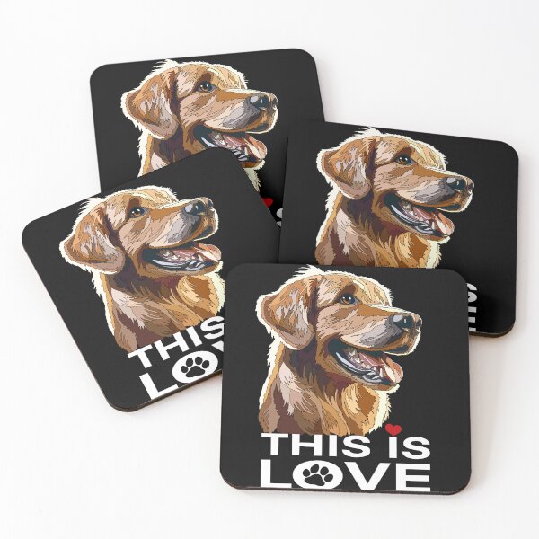 Item preview, This Is Love Golden Labrador Retriever designed and sold by Just-Arts-4U.