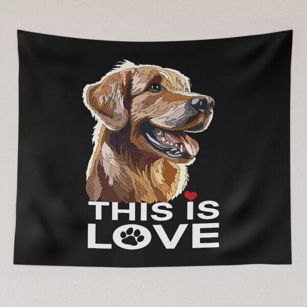 Item preview, This Is Love Golden Labrador Retriever designed and sold by Just-Arts-4U.