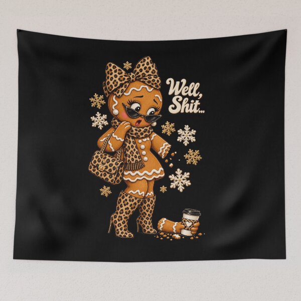 Item preview, Well Shit Sassy Gingerbread Girl Leopard Christmas designed and sold by will freed18.
