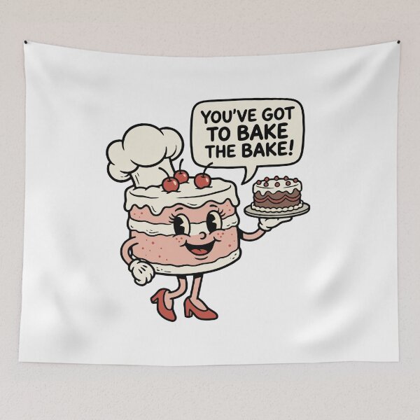 Item preview, bake the bake - retro dessert designed and sold by goatboyjr.