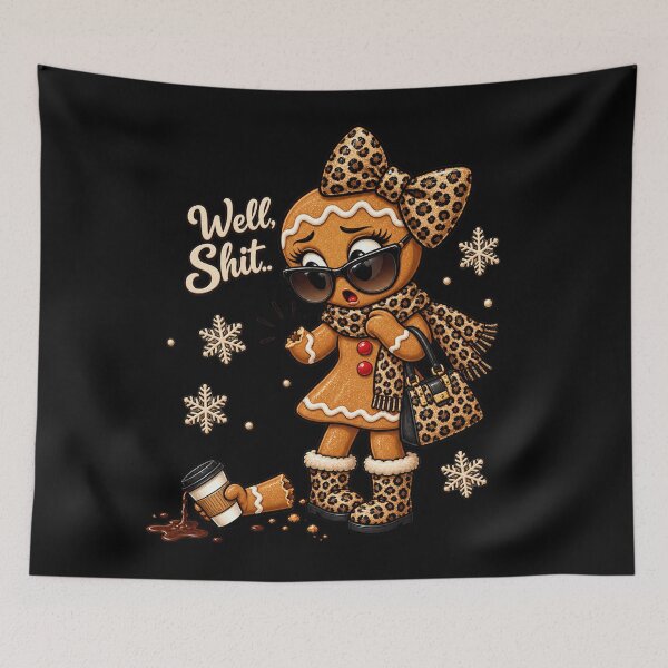 Item preview, Well Shit Leopard Gingerbread Girl Funny Christmas designed and sold by will freed18.