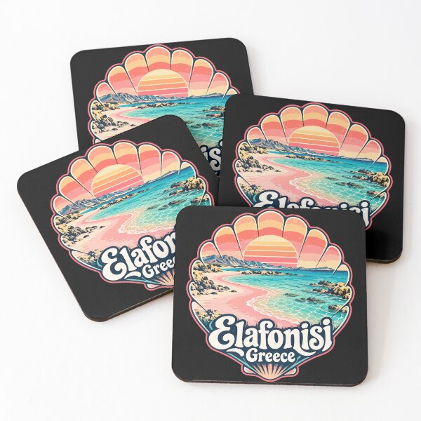 Item preview, Elafonisi Beach Crete Greece Retro Travel designed and sold by TomFrontierArt.