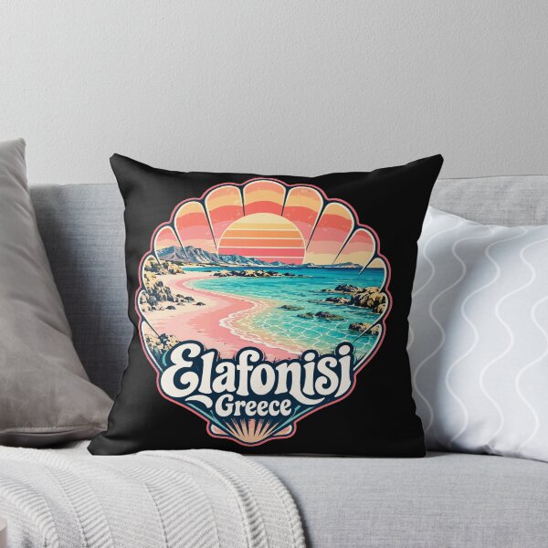 Item preview, Elafonisi Beach Crete Greece Retro Travel designed and sold by TomFrontierArt.