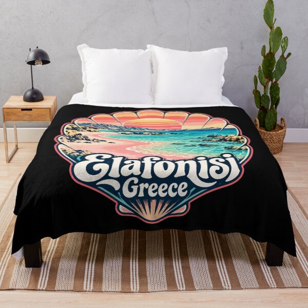 Item preview, Elafonisi Beach Crete Greece Retro Travel designed and sold by TomFrontierArt.