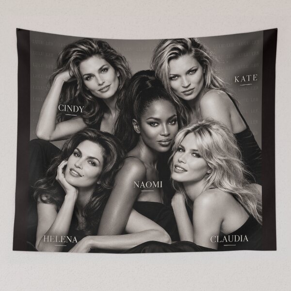 Item preview, Supermodels of the 90s – The Golden Era of Fashion | Black and White Icons designed and sold by LuluLeb.
